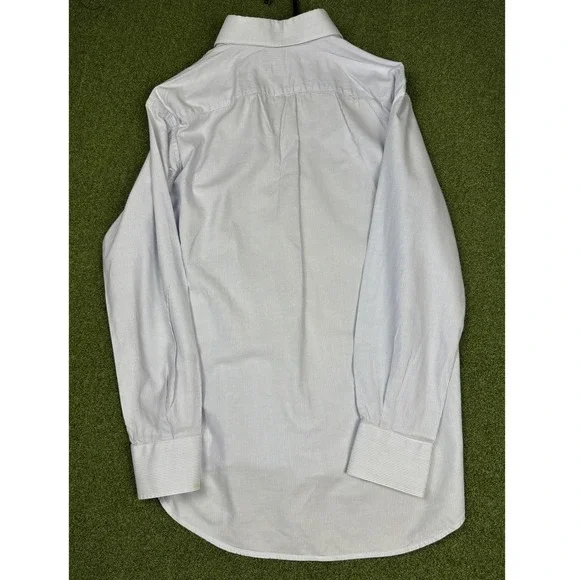 MAX Massimo Pasmato Blue Stripe Dress Shirt 100% Cotton Italy L - Picture 5 of 12